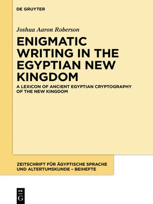 cover image of A Lexicon of Ancient Egyptian Cryptography of the New Kingdom
